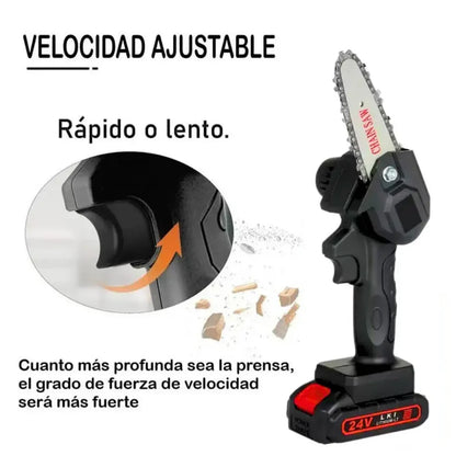 Mini Motosierra Portátil MegaForce™ + 2 Baterías de Regalo