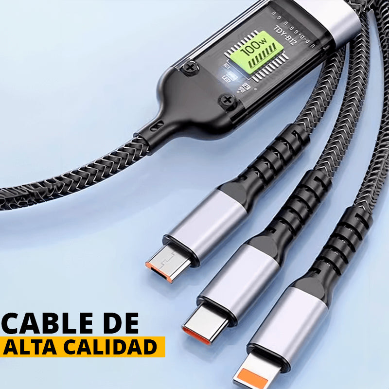 Cable de Carga 3 en 1 Pro