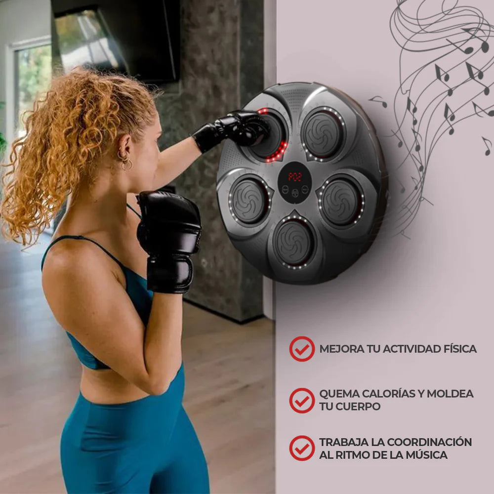 MAQUINA DE BOXEO MUSICAL ENTRENAMIENTO + GUANTES GRATIS